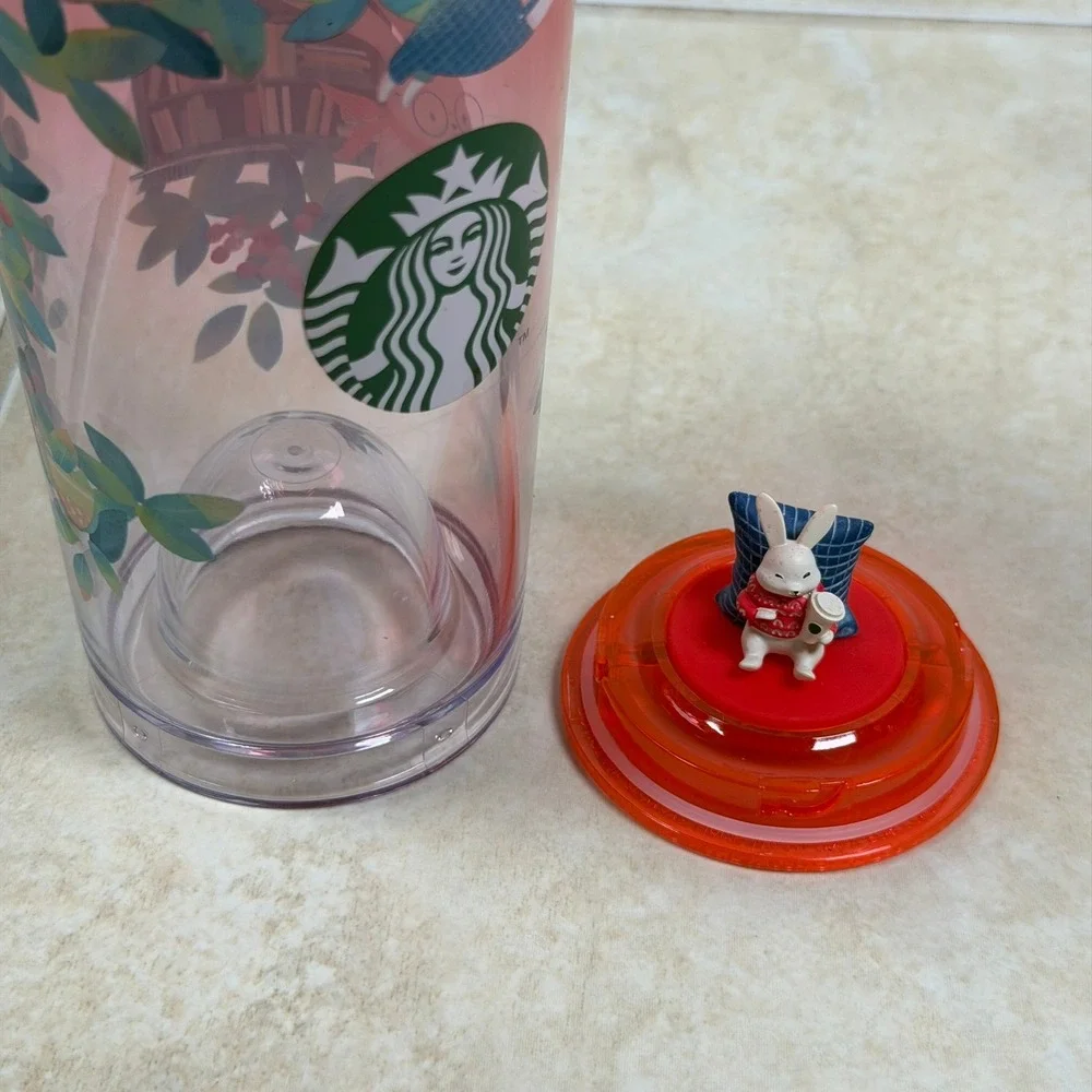 Starbucks Tumbler 2023 Year of the Rabbit 16oz Pink Red Target Exclusive